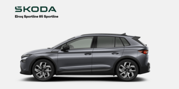 Škoda Elroq 85 Sportline elbil med markant sort eksteriør og sporty design